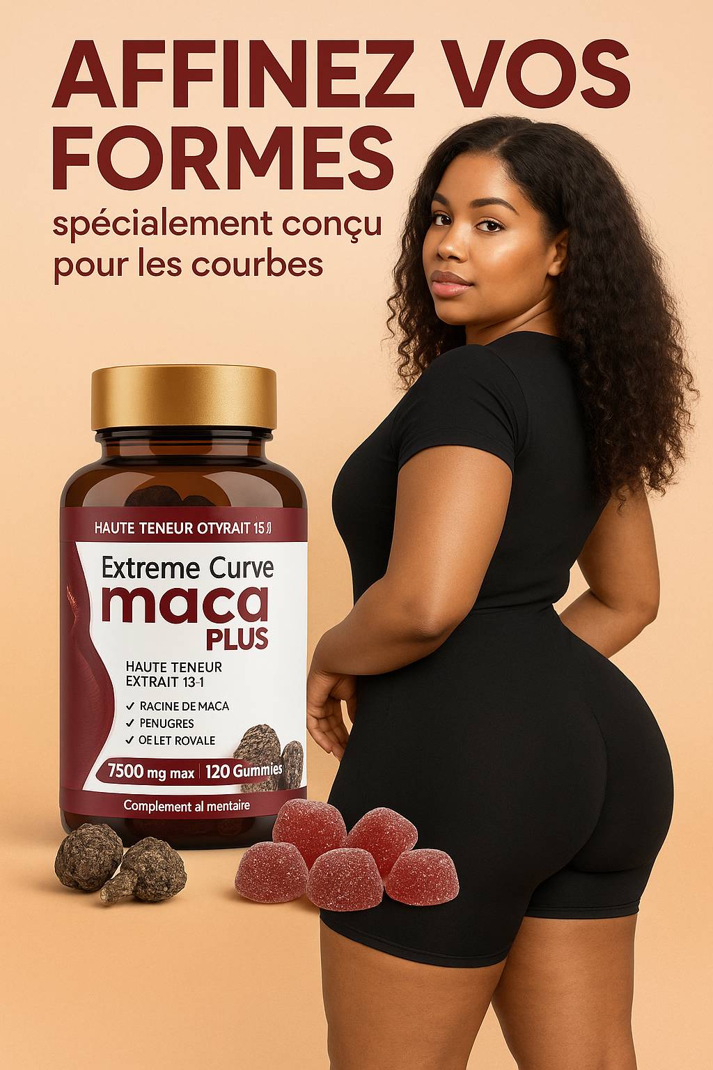 ULTIMATE Maca Fessier Plus - Gummies Prise de Formes