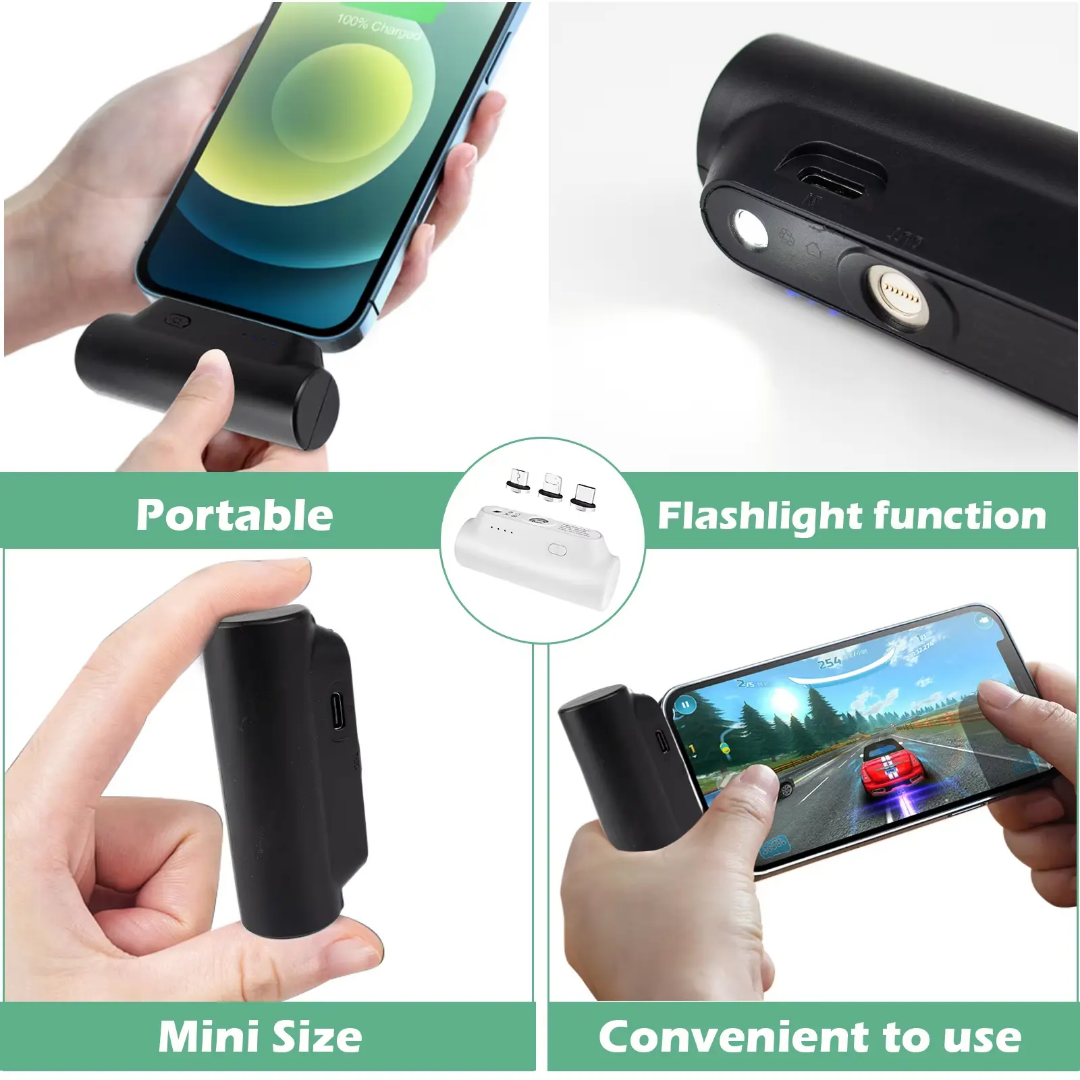 Mini Torche PowerBank Portable Universelle - 1 AN de Garantie