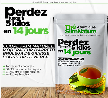 Thé Naturel Asiatique Ventre Plat + 2 Ebooks Offerts - Livraison Gratuite