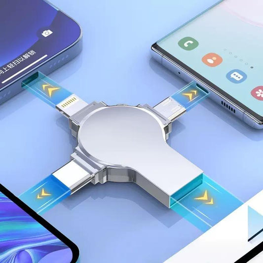 Mini Clé USB 4 en 1 - Transférez fichiers et Films Partout